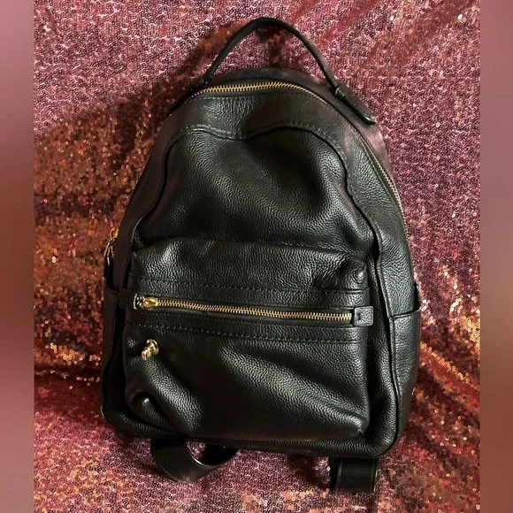 COACH Women Black Leather Backpack - Picture 4 of 16